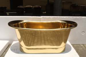 The Copper Bath Tub: The Copper Bath Tub - Brass Dble Slipper Smooth 1700mm - CB5009-D67