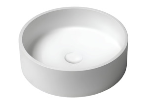 Basin Sale: Sol concrete round basin white 390mm TC0015C20