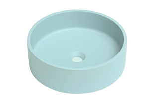 Basin Sale: Sol round basin 390mm powder blue concrete TC0015C8