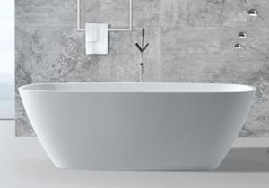 Large Baths Over 1800mm: Hugi Stone Bath - Mid-Sized - 1810mm - B037