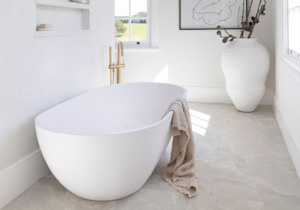 Large Baths Over 1800mm: Deep Soaking Hugi Stone Bath - 1820mm - B008