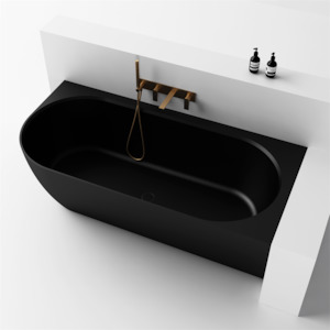 Back To Wall Baths: Justina Right Back-to-wall stone bath 1520mm - ST12 1520 RBW