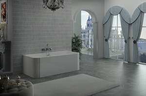 Back To Wall Baths: London 1700 - Medium Back-To-Wall Bath -  1700mm