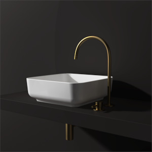 Benchtop Basins: Square Slimline Basin - 400mm - B2 Various Colours