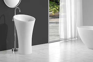 Freestanding Basins: Hugi Freestanding Stone Basin - 910mm - B1394-1