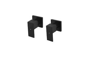 Bath Tapware: Rectangle Wall Tap Set - Matte Black - TWIN13