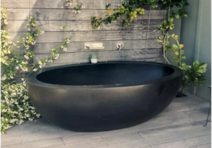 Outdoor Bath - Matte Black - 1880mm - B048