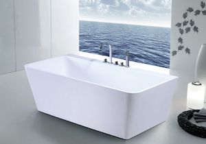 Pre Xmas 2021 Stock: Toka Lite Addison Back-to-Wall Bath - Compact Style - 1600mm - ST07