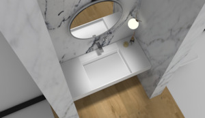 Gia Basins: Ramp basin 1200mm wall hung G38681
