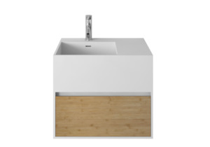 Vanities: Wall Hung Vanity & Solid Basin - 600mm - G38426