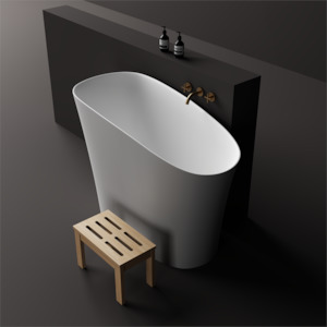 Small Baths Under 1500mm: Toka Lite Lilly - Japanese Stone Bath - 1200mm - ST88