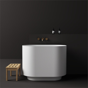 Small Baths Under 1500mm: Toka Lite Shub - Japanese Stone Bath - 1000mm - ST90