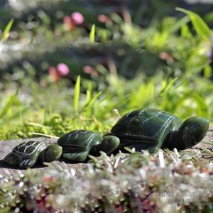 Garden Decor: Hand-Carved Jade Sea Turtle