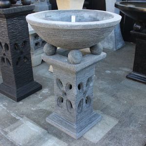 Fountains & Falls: Bowl & Carved Plinth
