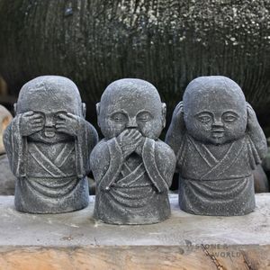 Sculptures & Statues: No Evil Monks (Set of 3)