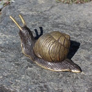 Garden Decor: Black Brass Snail