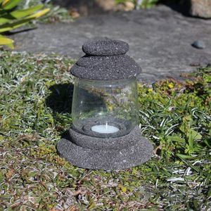 Round Lavastone Tealight Lantern