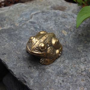Ornaments & Handicraft: Sleeping Brass Frog