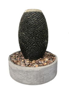 Water Features: Egg Shaped Pebble Pot