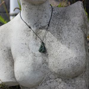 Ornaments & Handicraft: Greenstone Fish Hook Pendant