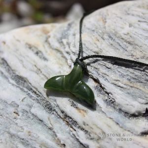 Ornaments & Handicraft: Greenstone Whale Tail Pendant