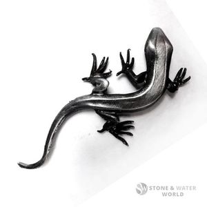 Sculptures & Statues: Pewter Lizard