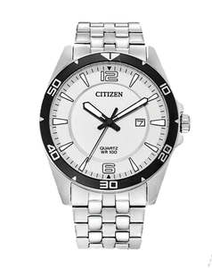 Citizen Quartz Sports Chronograph 100M WR Black Dial, Stainless Steel Case &&hellip;