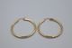 9ct Gold Plain Round 30mm Hoops 2.5mm tubes