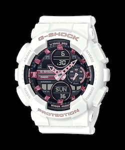 Silver Jewellery: G-Shock Women's White/Pink Digit-Analog (GMA-S120) Watch - GMAS140M-7A