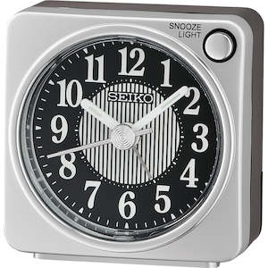 Seiko Grey/Black Bedside Alarm Clock - QHE185-S