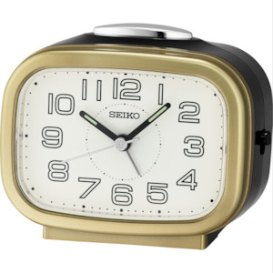 Alarm Clocks: Seiko Gold Bedside Alarm Clock - QHK060-G