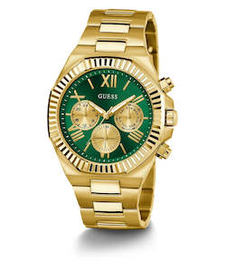 Guess Watches: GUESS Mens Equity Gold Tone Multi-function Watch GW0703G2