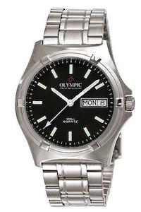 Olympic: Olympic Gents Black dial Index Workwatch 28565S