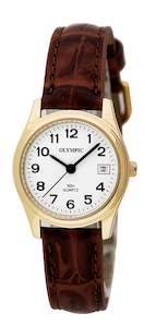Olympic Ladies Brown Leather Watch - 83032