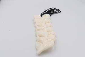 Bone And Paua Jewellery: XL Bone Whail Tail Family