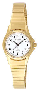 Olympic: Olympic Ladies Gold Expanding Band Watch - 72012