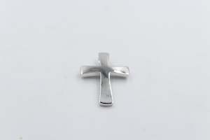 Stg Silver Pendents: Stg Silver Solid Cross 47-10019-000