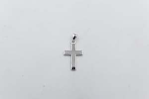 Stg Silver Pendents: Stg Silver Cross 40-10095-000