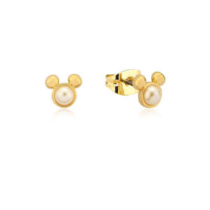 Stg Silver Earrings: Disney Precious Mickey Mouse Pearl Earring - SSDE085