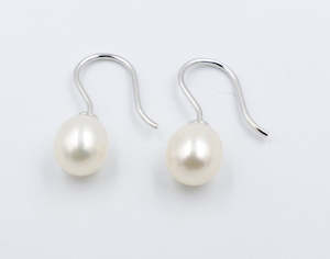 Stg Silver Fresh Water Pearl Drops