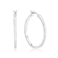 Stg Silver Hoops 34mm