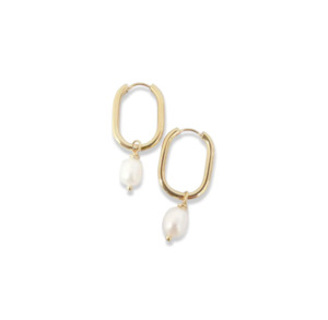 FV Fresh Water Pearl & Yellow Gold Earrings - HOPYP-EOB