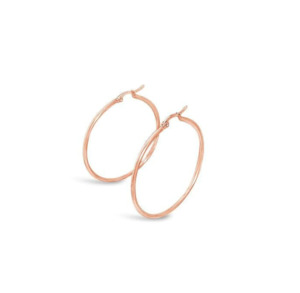 Fashion Jewellery: Hooplah Earrings Rose Gold Round 40 mm - HOPR-E40
