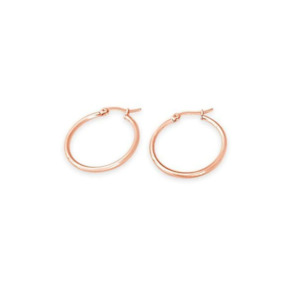Fashion Jewellery: Hooplah Earring Rose Gold Round 35 mm - HOPR-E35