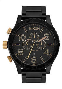 Nixon Watches: Nixon 51-30 Chrono Black Gold Chrono