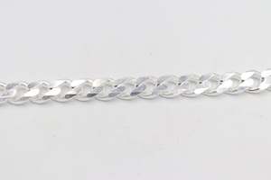 Stg Silver Chains: Stg Silver Heavy Curb Link Chain  IR33 58cm