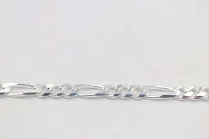 Stg Silver 3:1 Figaro Link Chain  IR17