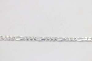 Stg Silver 3:1 Figaro Link Chain  IR12