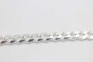 Stg Silver Heavy Curb Link Chain  IR6 50cm