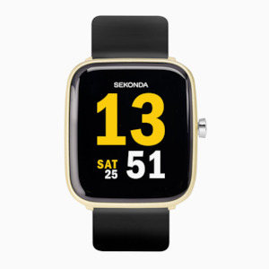 Sekonda Watch: Sekonda Black/Gold Smart Motion Watch - SK30053